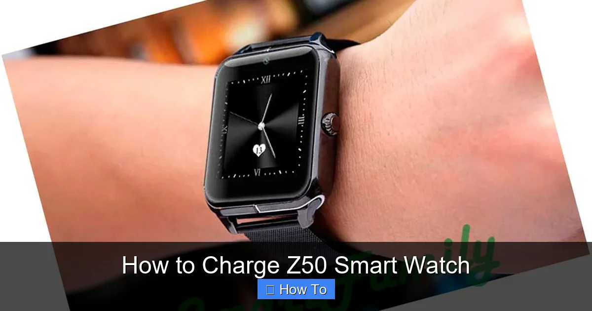 How to Charge Z50 Smart Watch
