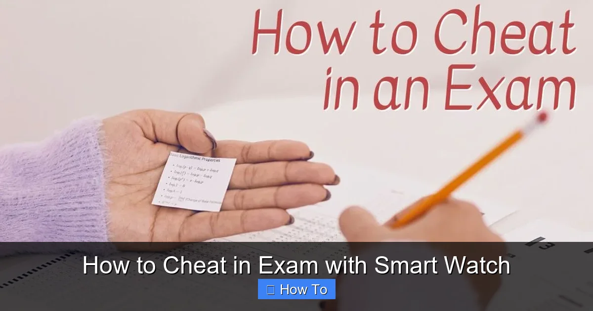 How to Cheat in Exam with Smart Watch