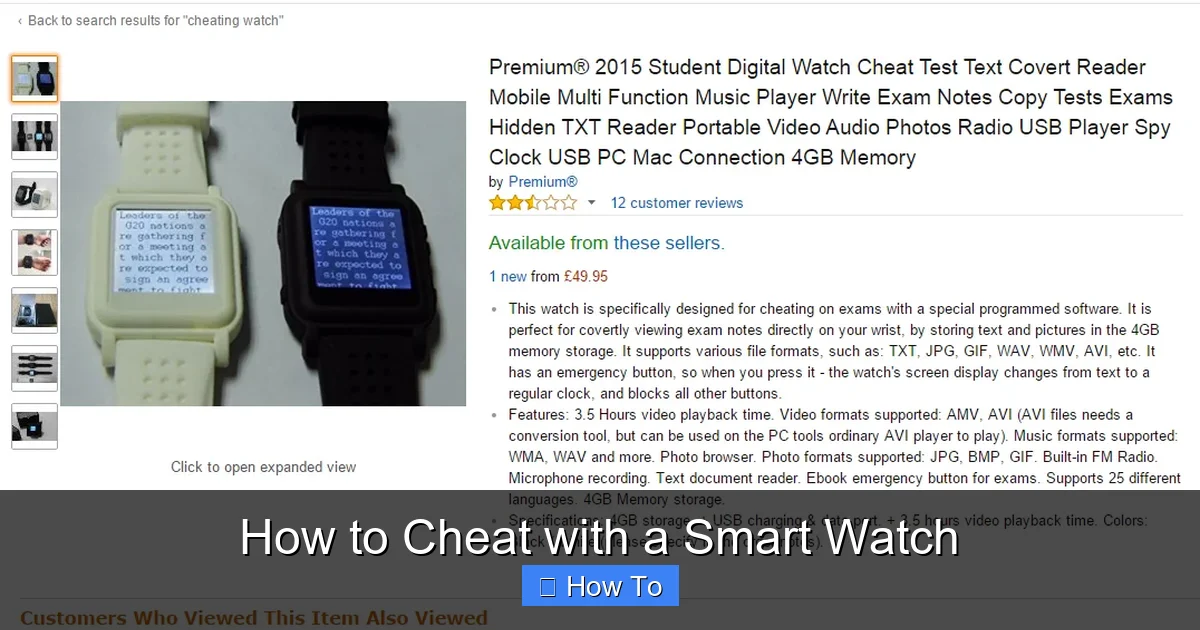How to Cheat with a Smart Watch