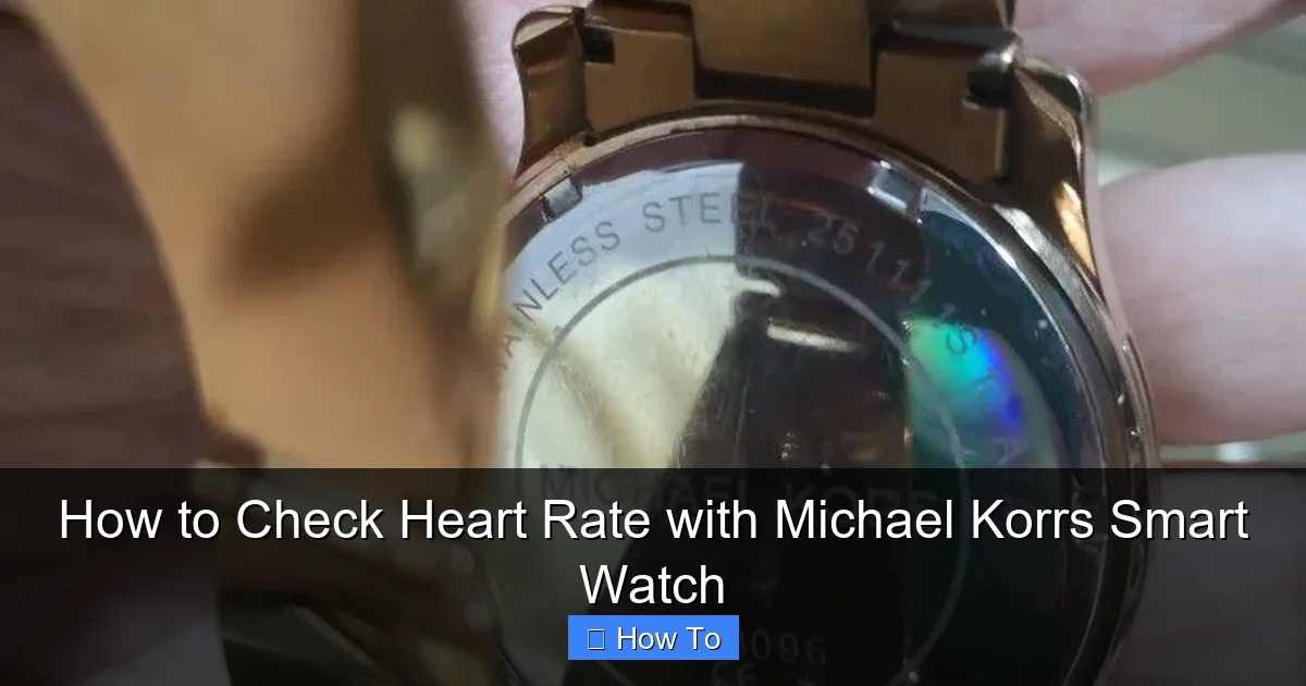 How to Check Heart Rate with Michael Korrs Smart Watch