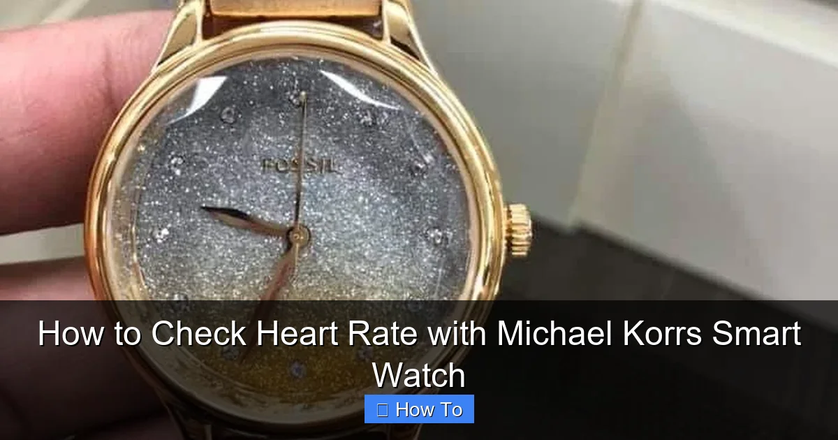 How to Check Heart Rate with Michael Korrs Smart Watch