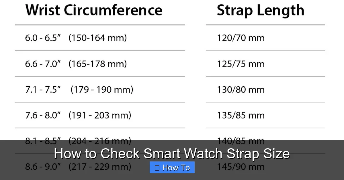 How to Check Smart Watch Strap Size