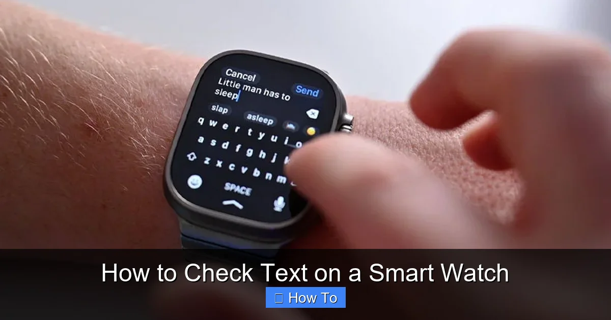 How to Check Text on a Smart Watch