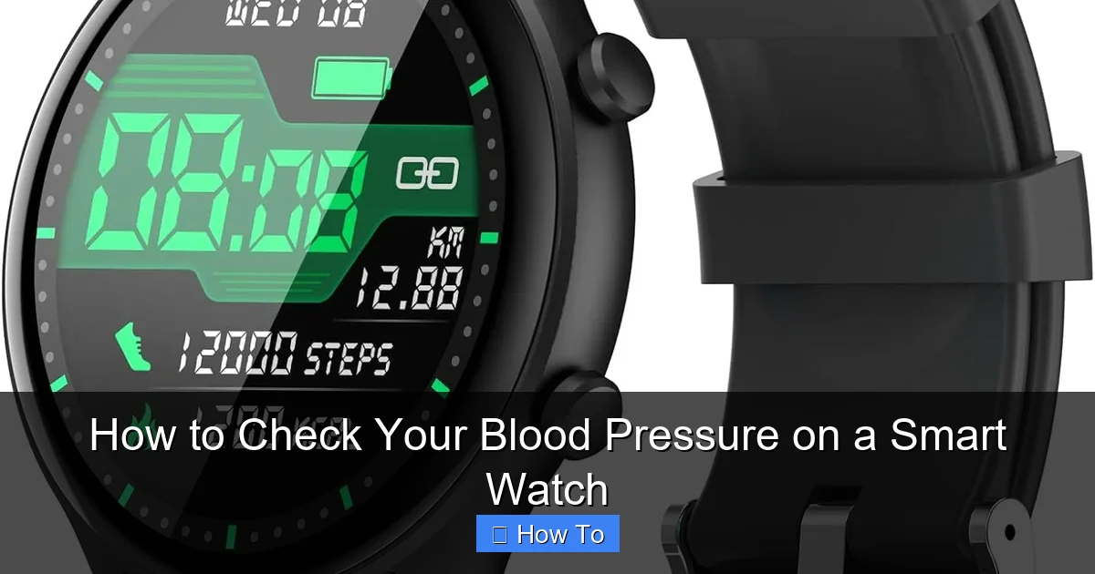 How to Check Your Blood Pressure on a Smart Watch