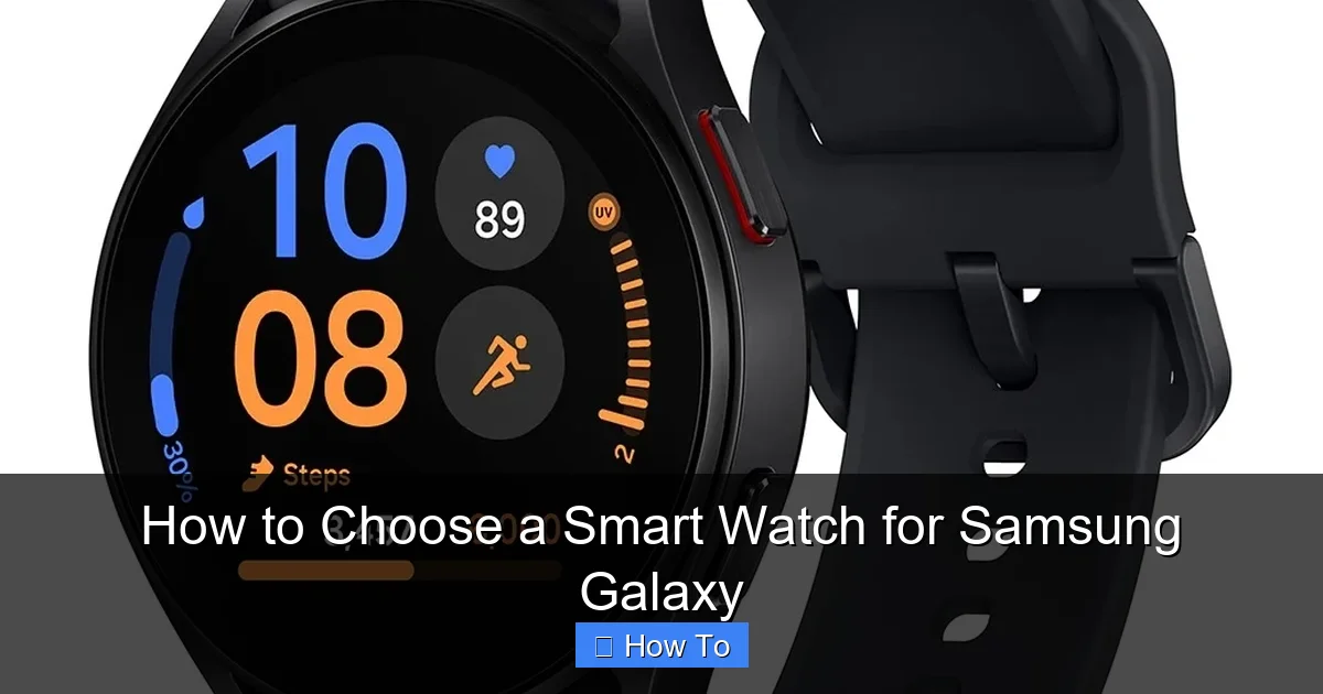 How to Choose a Smart Watch for Samsung Galaxy