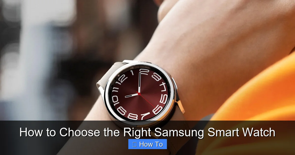 How to Choose the Right Samsung Smart Watch