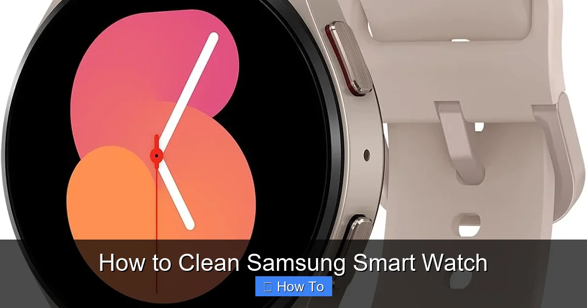 How to Clean Samsung Smart Watch