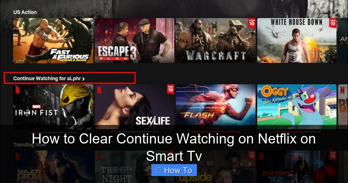 How to Clear Continue Watching on Netflix on Smart Tv