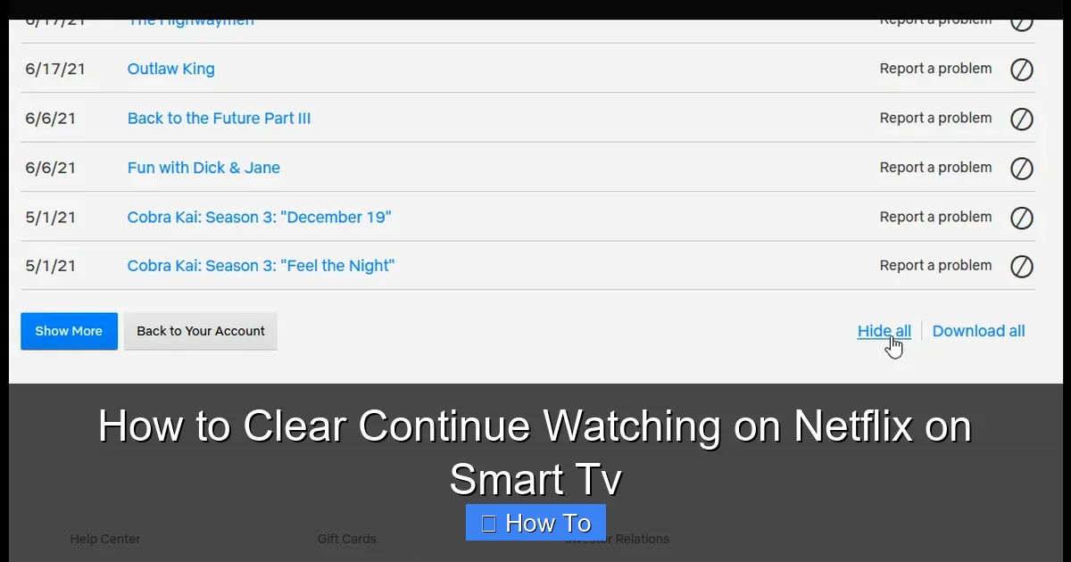 How to Clear Continue Watching on Netflix on Smart Tv