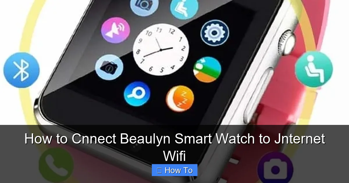 How to Cnnect Beaulyn Smart Watch to Jnternet Wifi