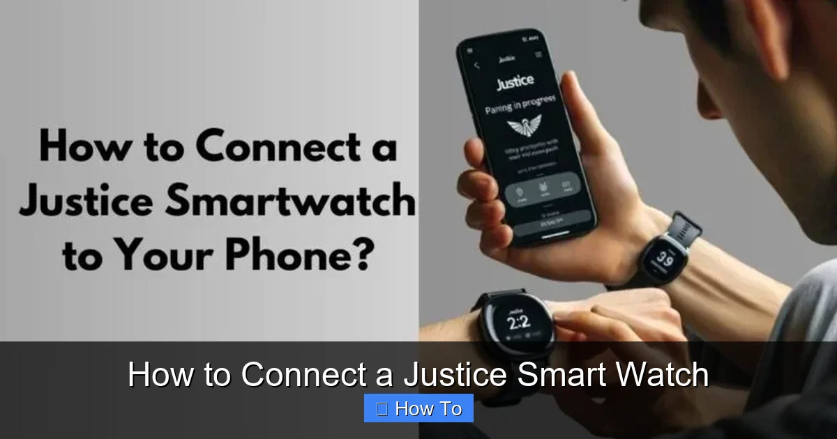 How to Connect a Justice Smart Watch