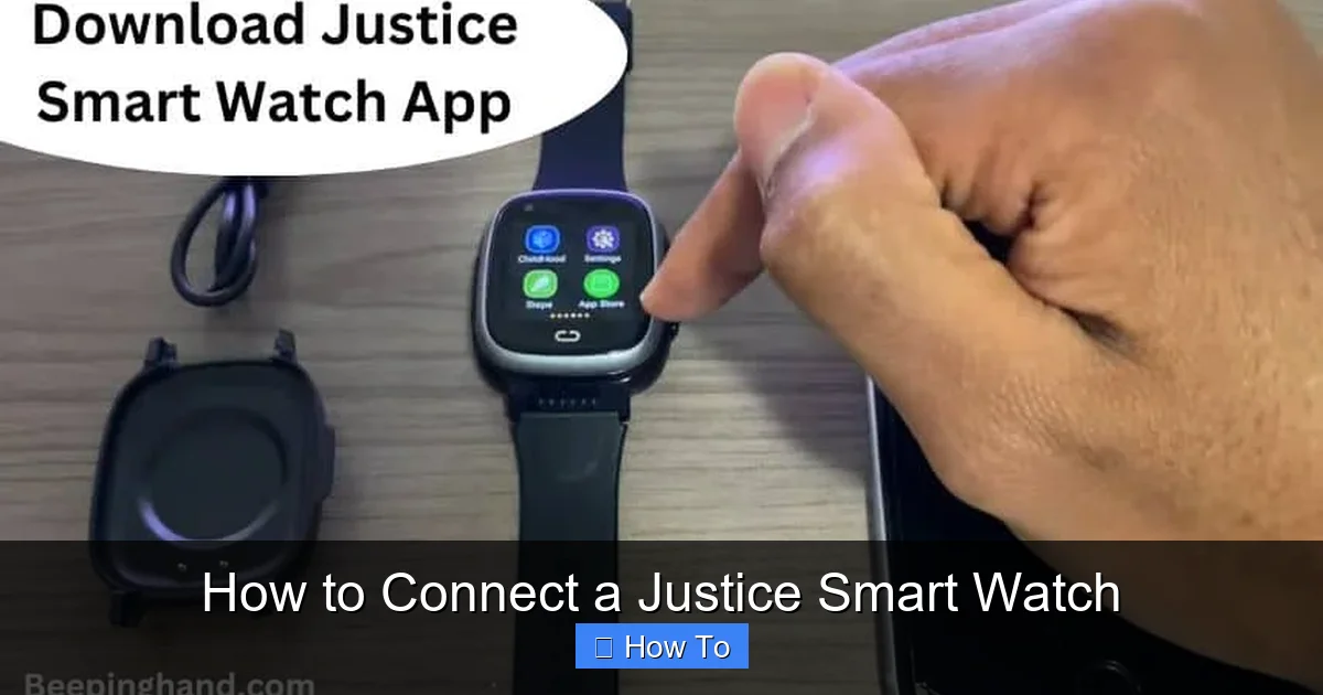 How to Connect a Justice Smart Watch