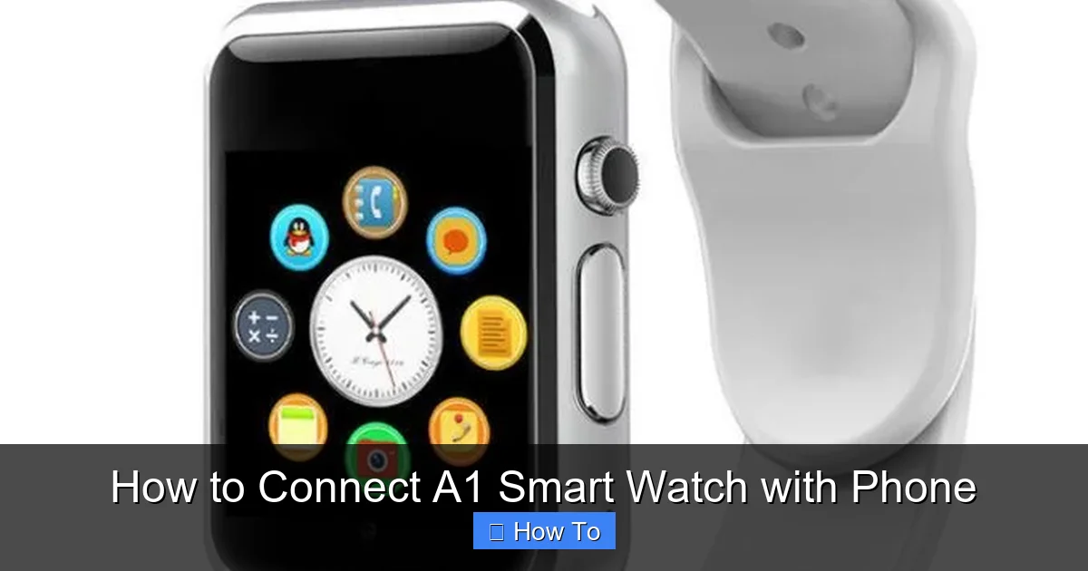 How to Connect A1 Smart Watch with Phone