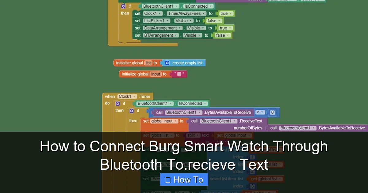 How to Connect Burg Smart Watch Through Bluetooth To.recieve Text