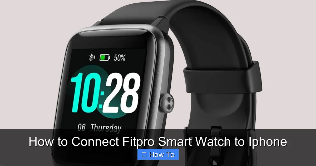 How to Connect Fitpro Smart Watch to Iphone