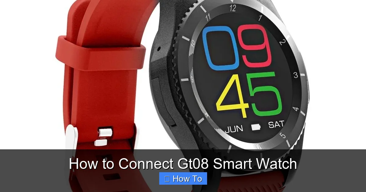 How to Connect Gt08 Smart Watch