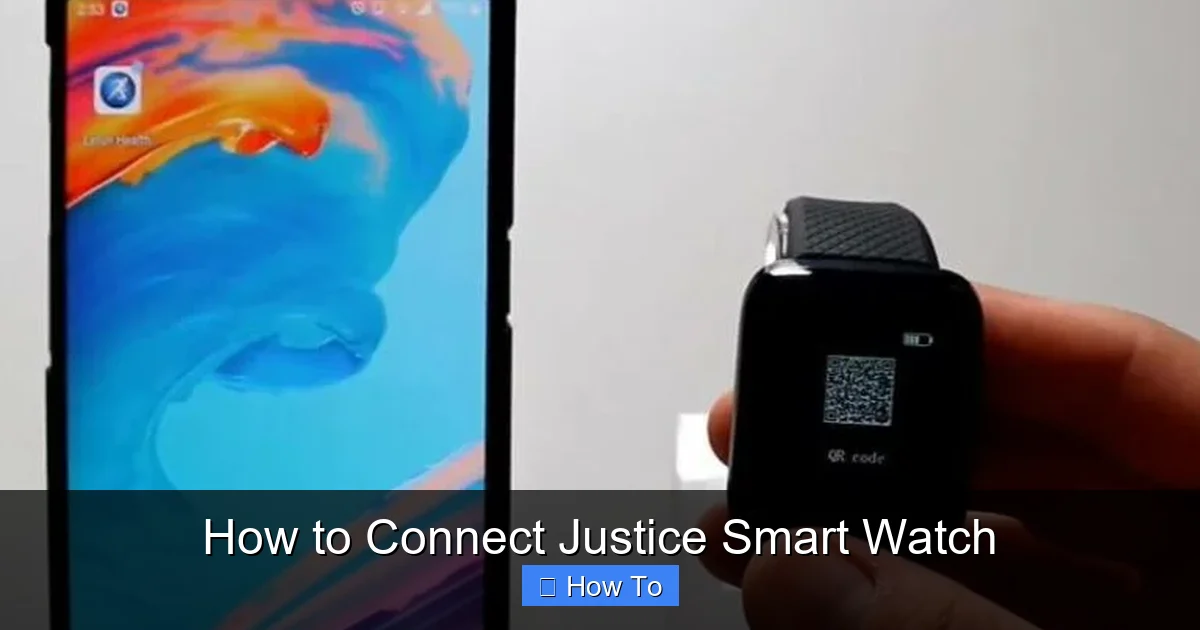 How to Connect Justice Smart Watch