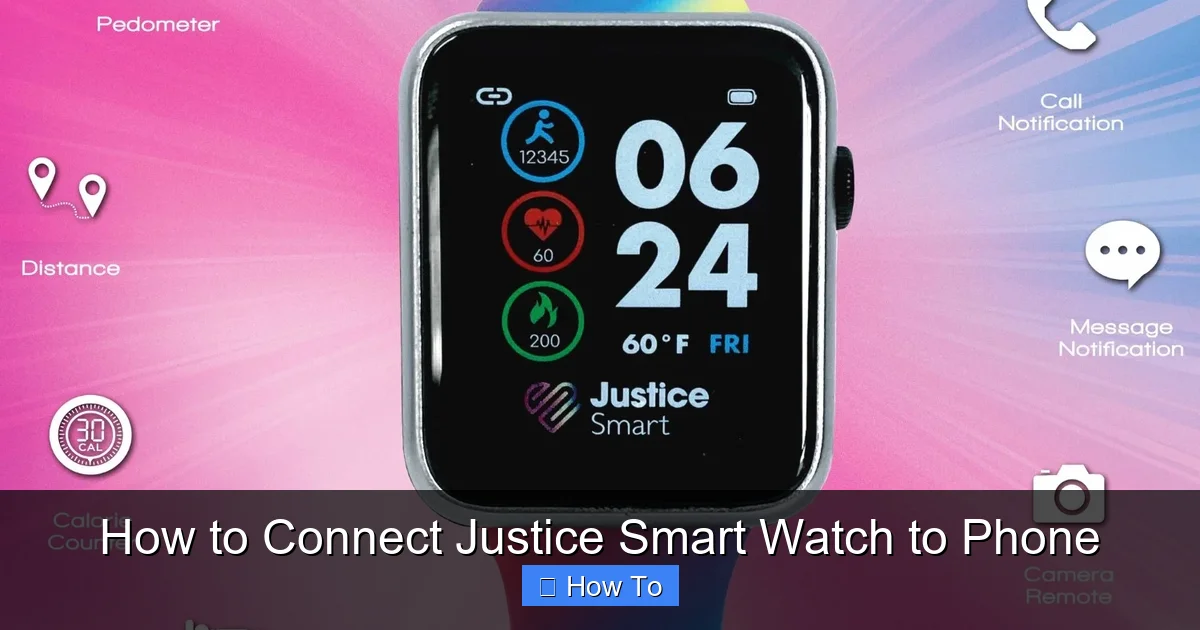 How to Connect Justice Smart Watch to Phone