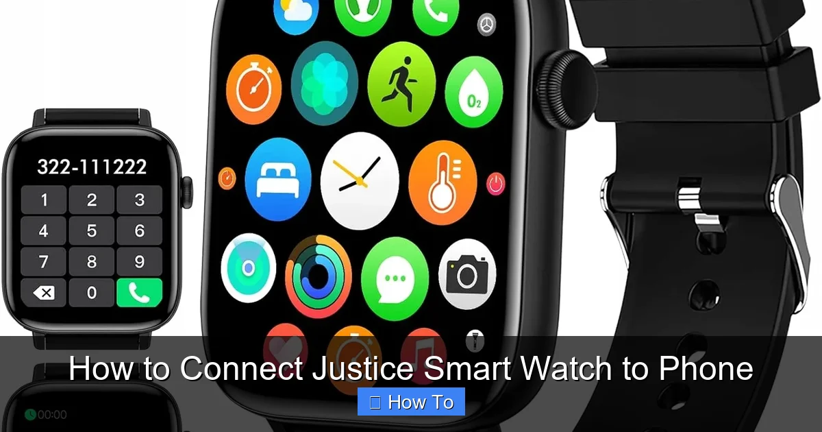 How to Connect Justice Smart Watch to Phone