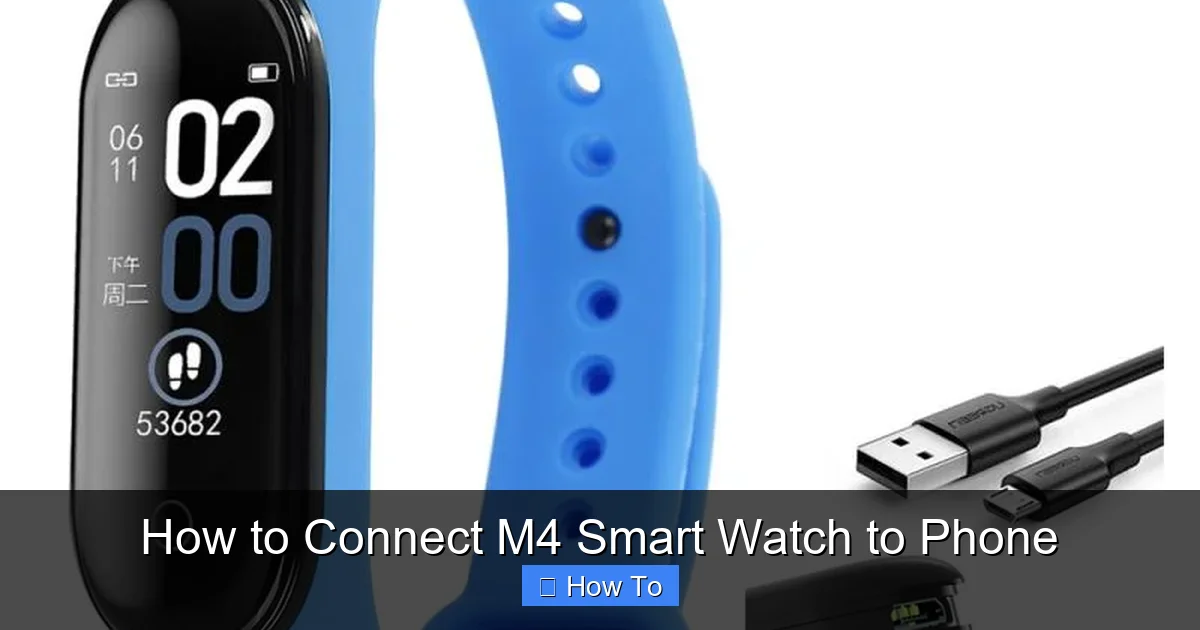 How to Connect M4 Smart Watch to Phone