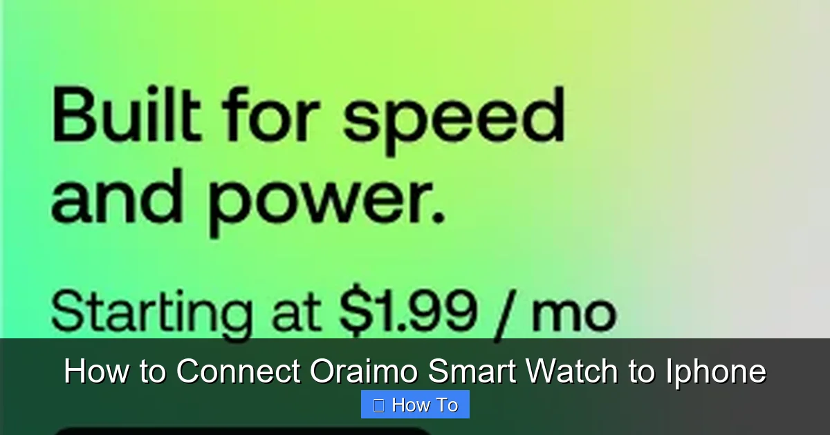 How to Connect Oraimo Smart Watch to Iphone