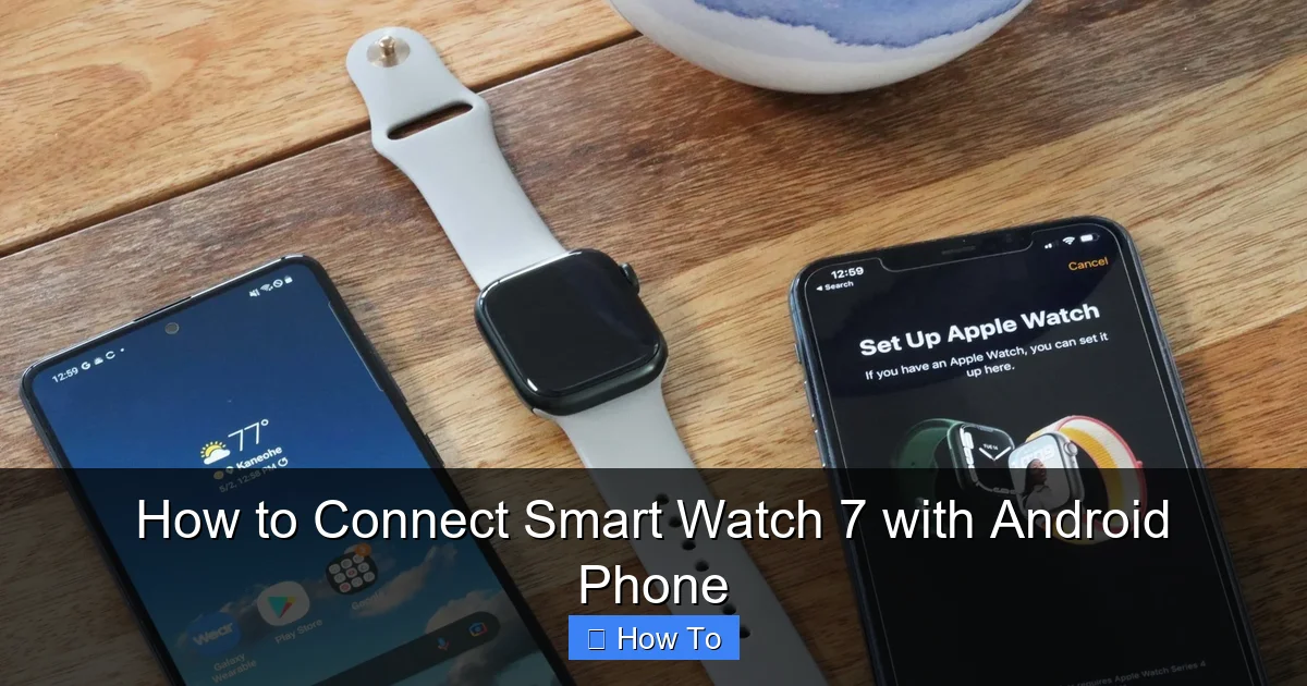 How to Connect Smart Watch 7 with Android Phone
