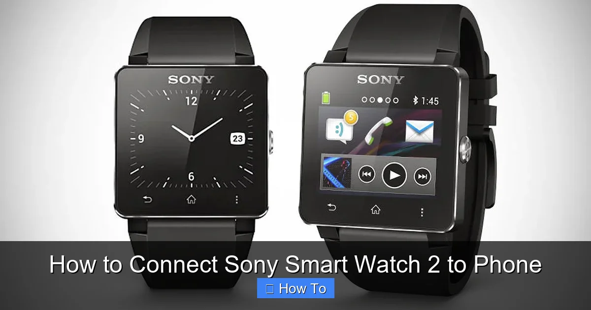 How to Connect Sony Smart Watch 2 to Phone