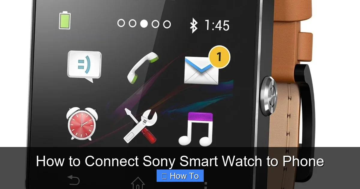 How to Connect Sony Smart Watch to Phone