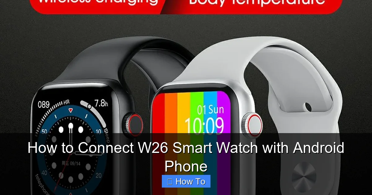 How to Connect W26 Smart Watch with Android Phone