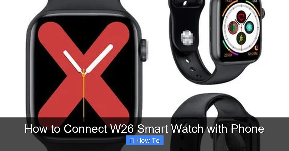 How to Connect W26 Smart Watch with Phone