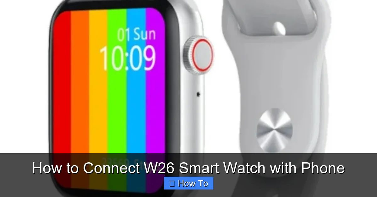 How to Connect W26 Smart Watch with Phone