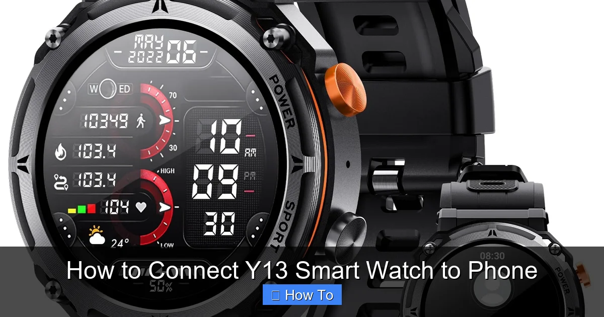 How to Connect Y13 Smart Watch to Phone