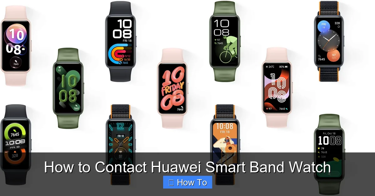 How to Contact Huawei Smart Band Watch