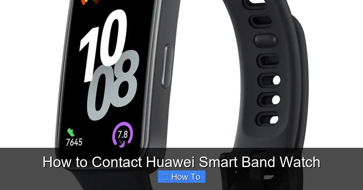 How to Contact Huawei Smart Band Watch