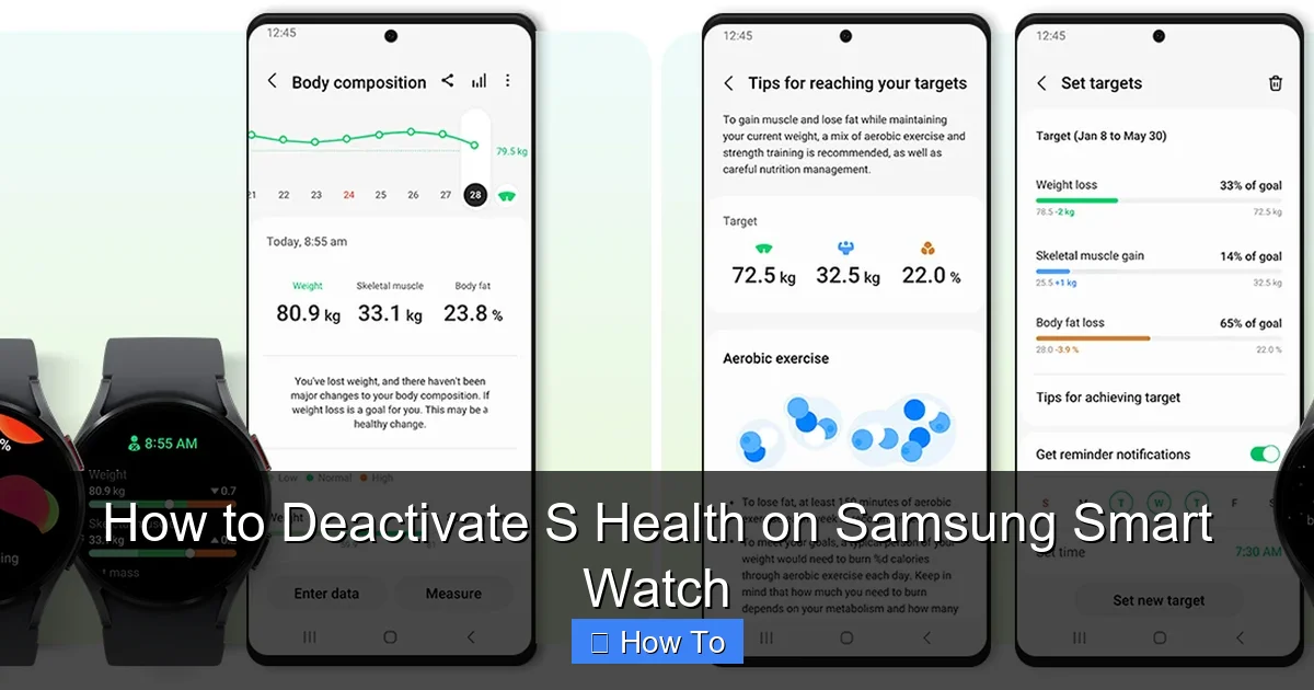 How to Deactivate S Health on Samsung Smart Watch