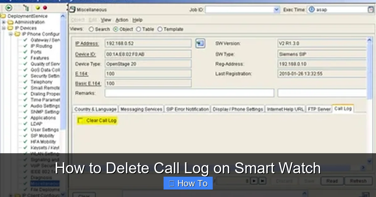 How to Delete Call Log on Smart Watch