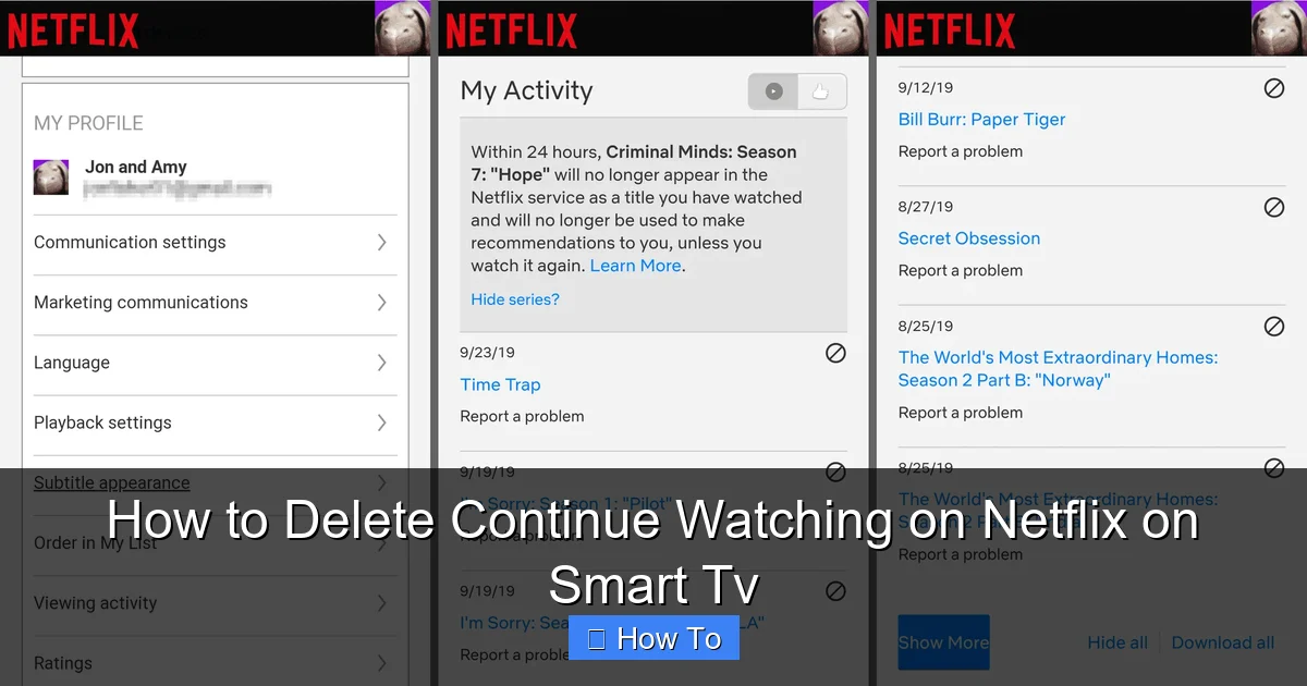 How to Delete Continue Watching on Netflix on Smart Tv