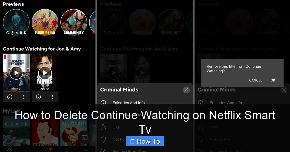 How to Delete Continue Watching on Netflix Smart Tv