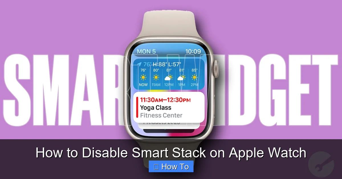 How to Disable Smart Stack on Apple Watch