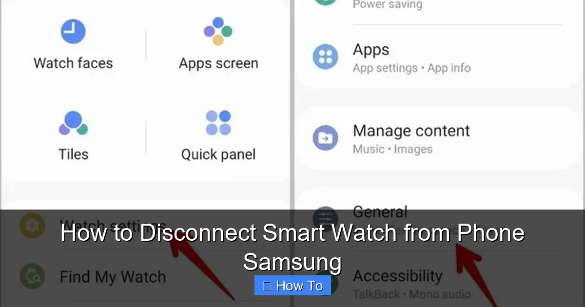 How to Disconnect Smart Watch from Phone Samsung