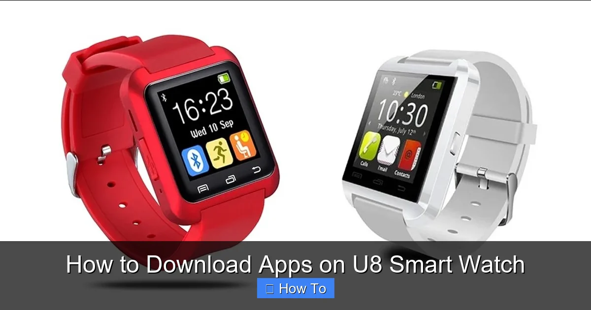How to Download Apps on U8 Smart Watch