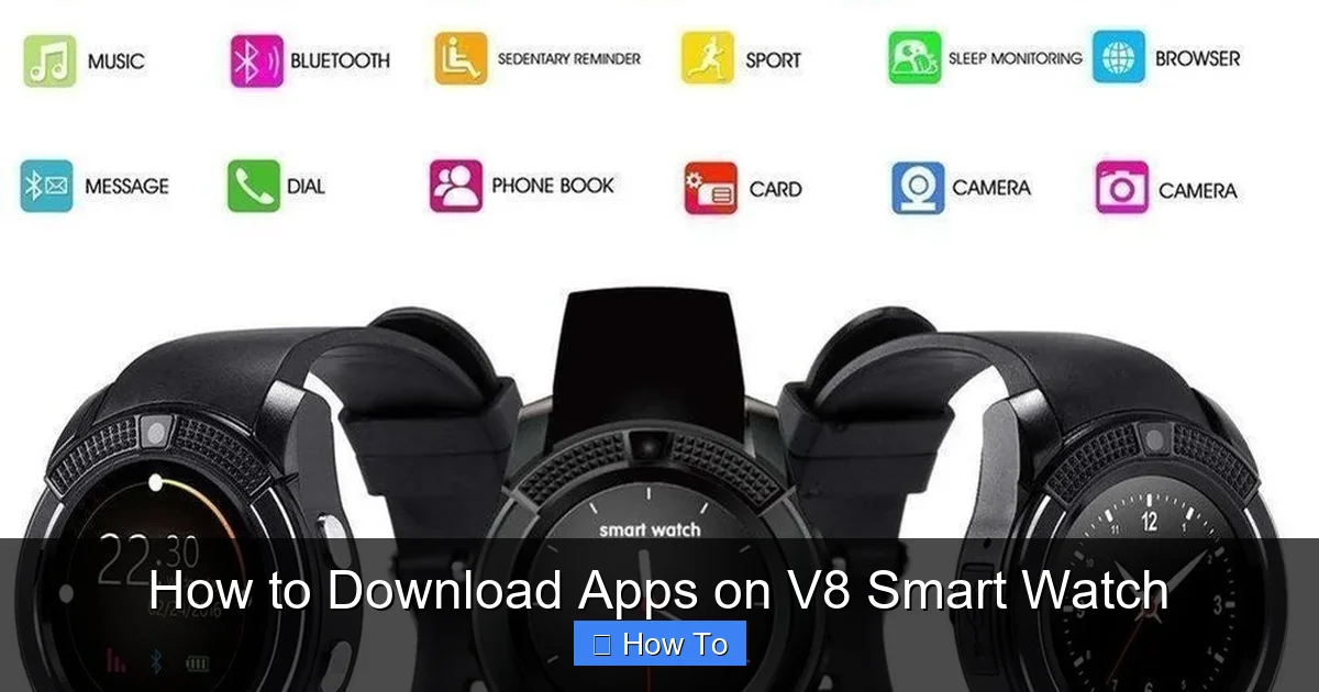 How to Download Apps on V8 Smart Watch