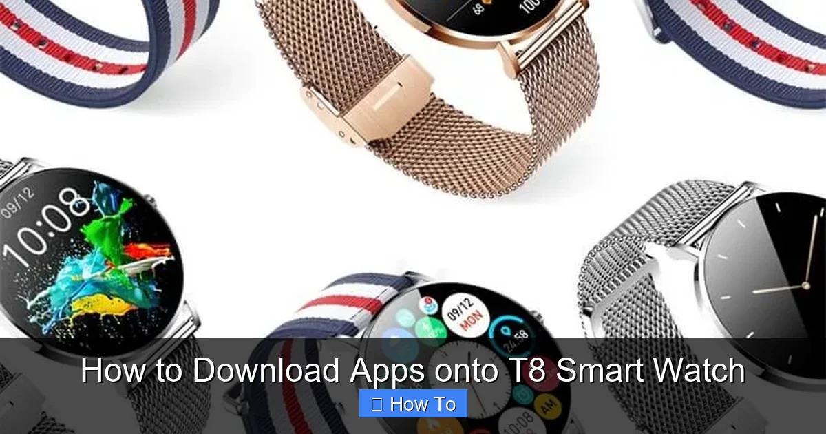 How to Download Apps onto T8 Smart Watch