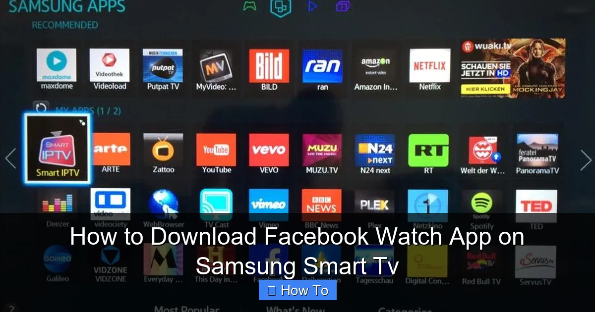 How to Download Facebook Watch App on Samsung Smart Tv