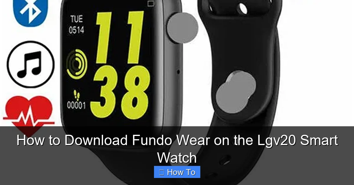 How to Download Fundo Wear on the Lgv20 Smart Watch