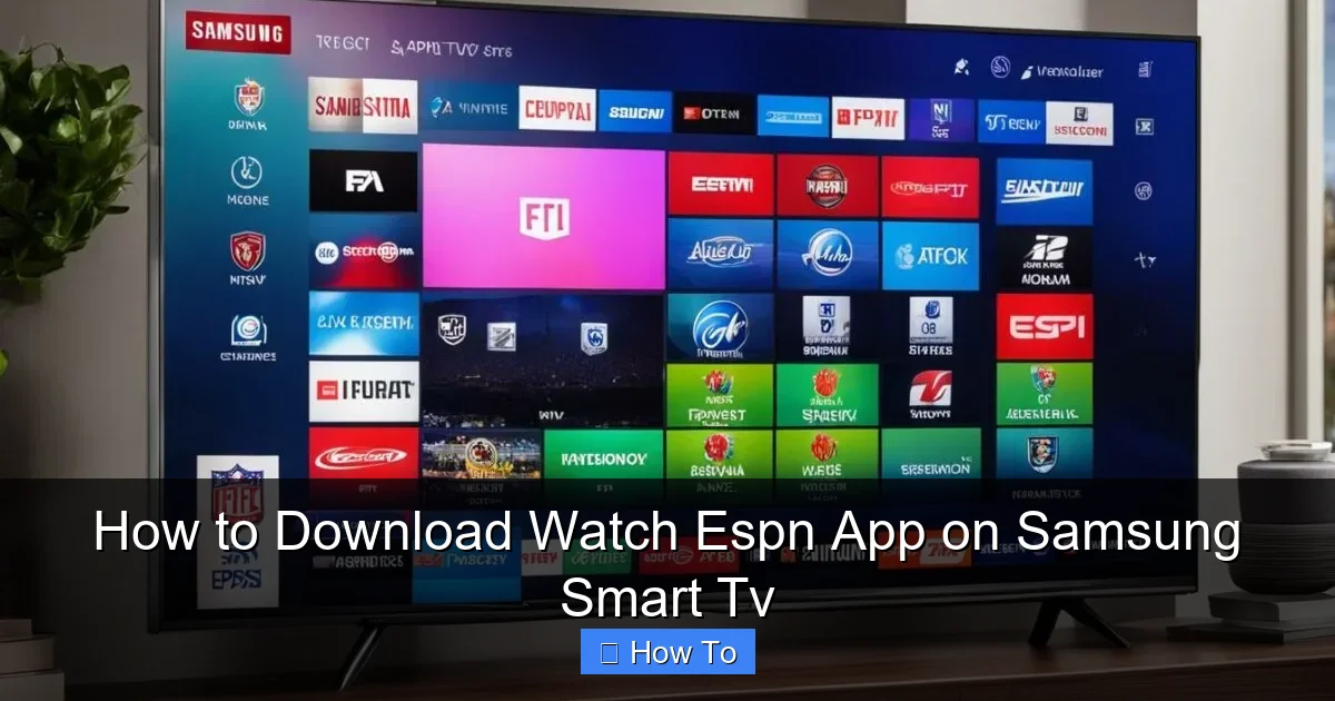 How to Download Watch Espn App on Samsung Smart Tv