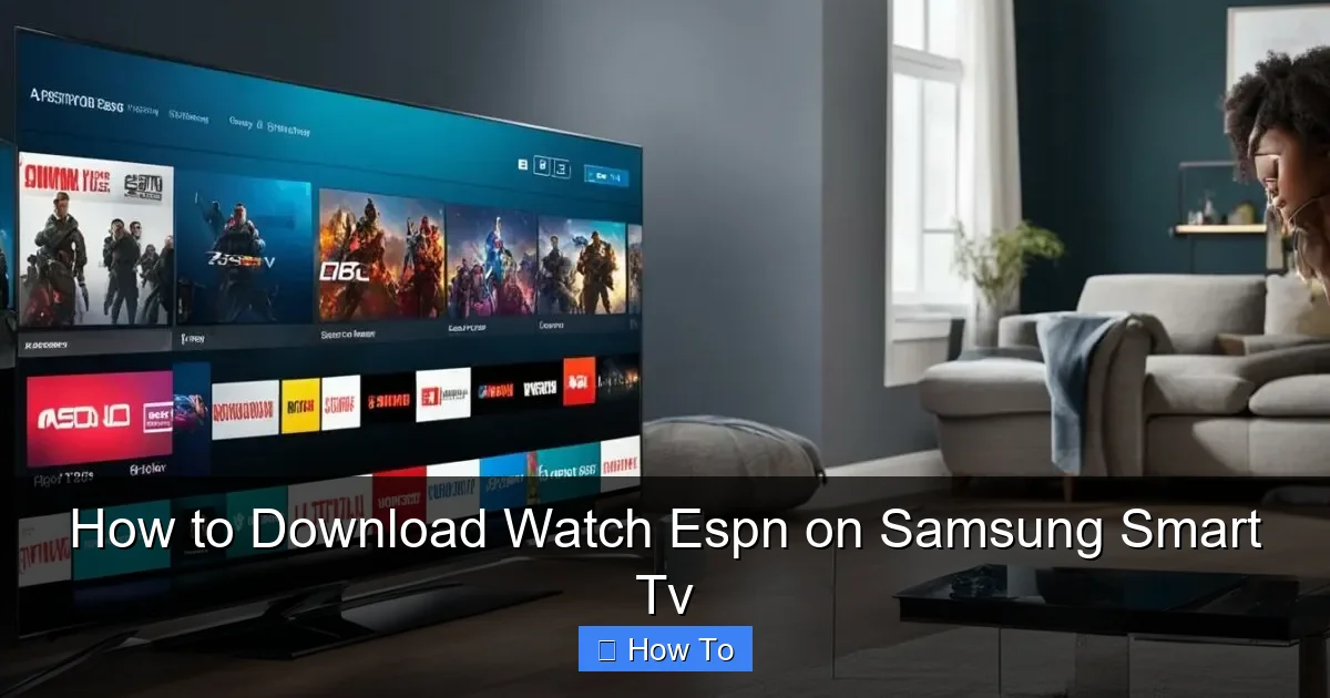 How to Download Watch Espn on Samsung Smart Tv