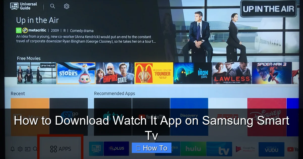 How to Download Watch It App on Samsung Smart Tv