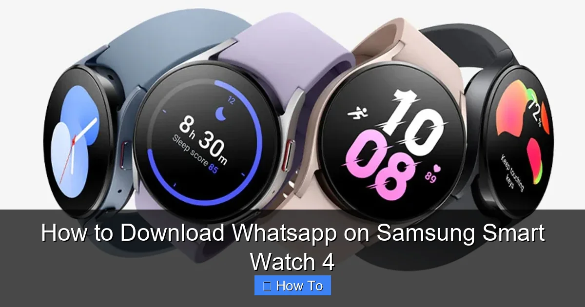 How to Download Whatsapp on Samsung Smart Watch 4