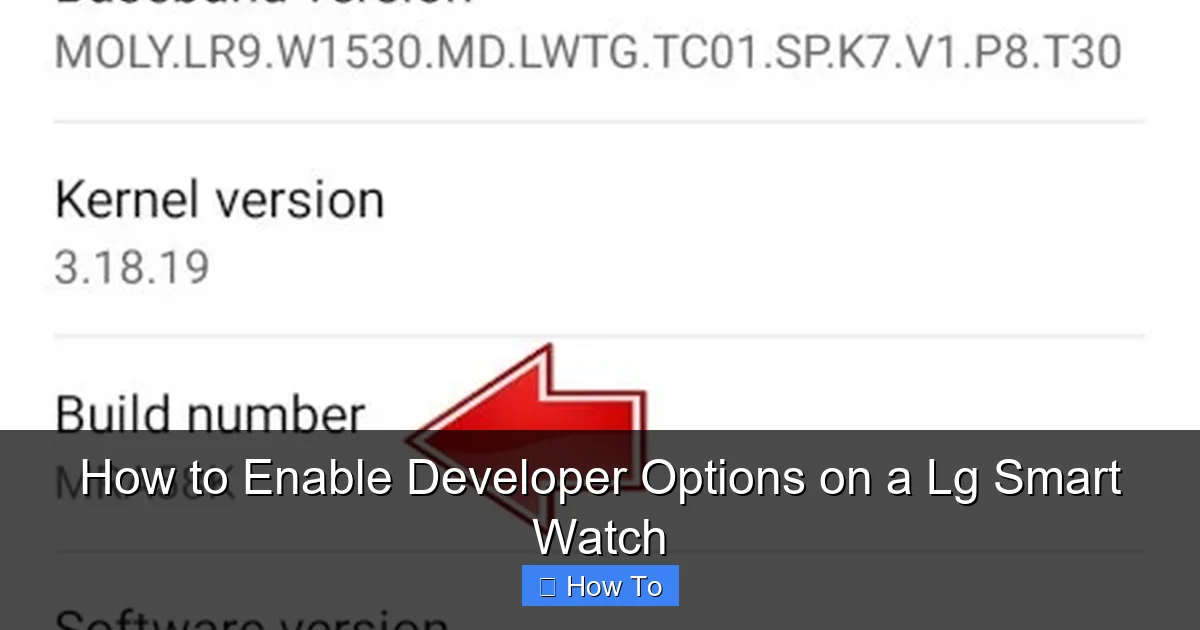 How to Enable Developer Options on a Lg Smart Watch